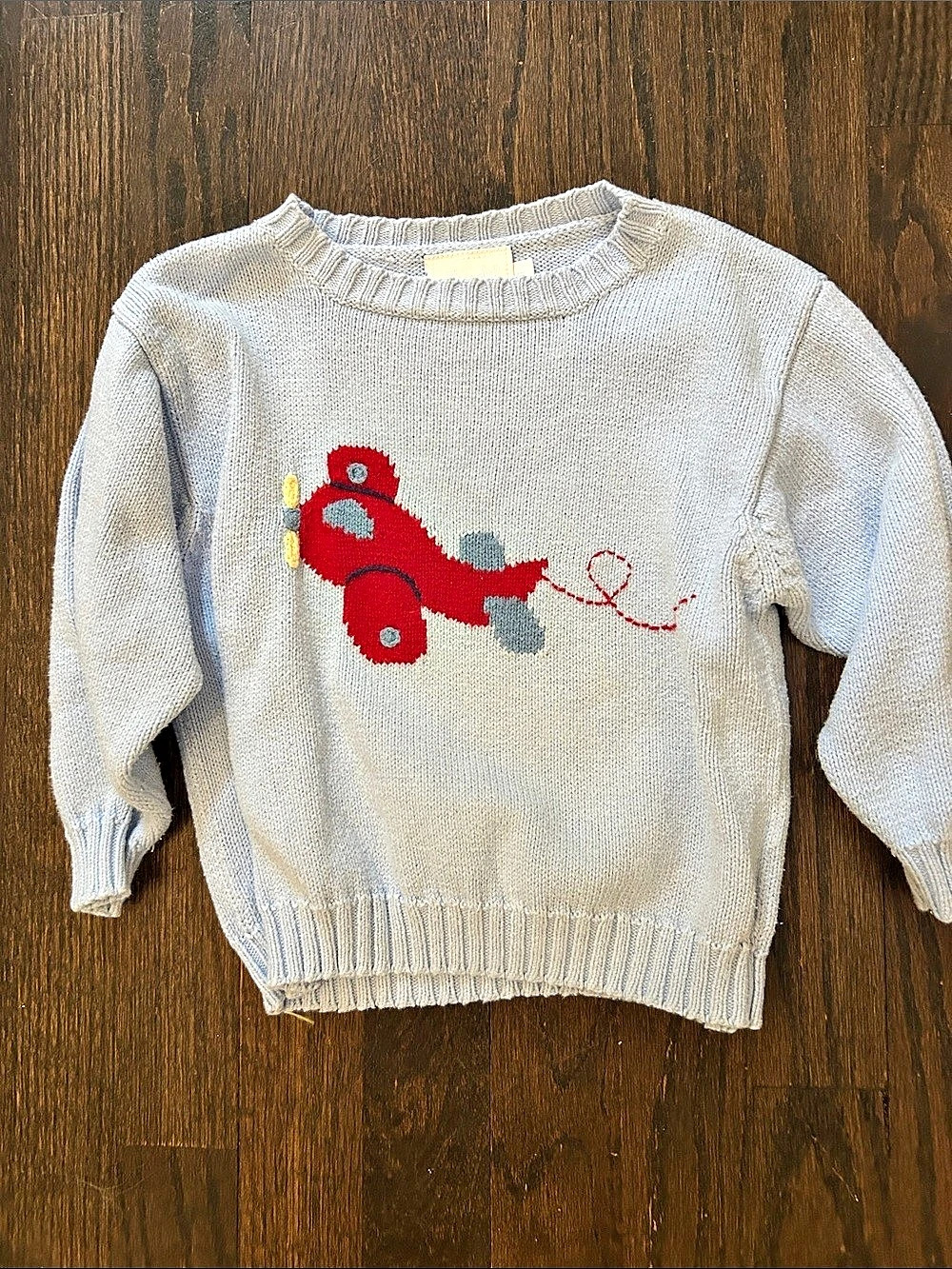 Little English Red Graphic Sweater Like New